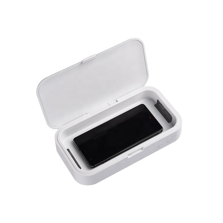 portable usb supply cell phone uv sterilizing box with wireless charging option